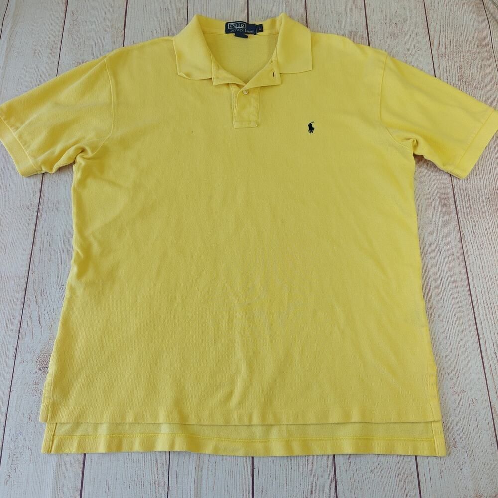Polo by Ralph Lauren yellow polo shirt sz L